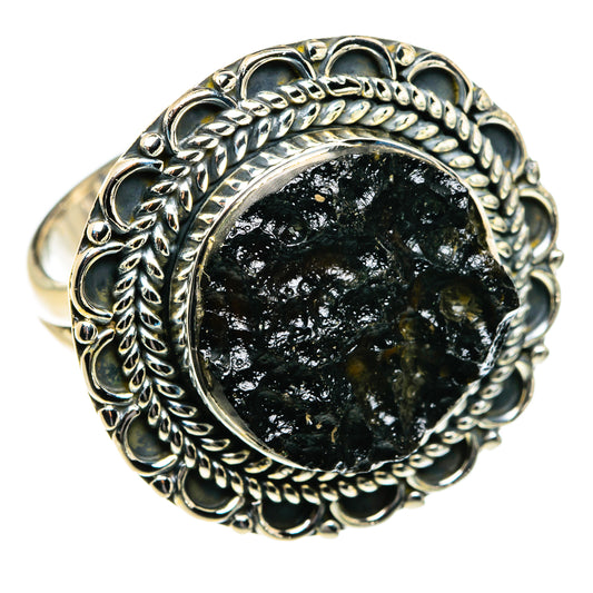 Tektite Rings handcrafted by Ana Silver Co - RING80065 - Photo 2