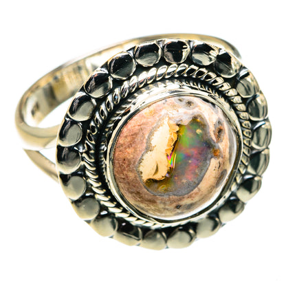 Mexican Fire Opal Rings handcrafted by Ana Silver Co - RING80070