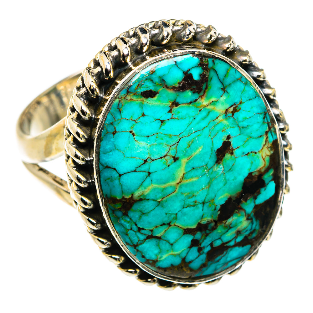 Tibetan Turquoise Rings handcrafted by Ana Silver Co - RING80080