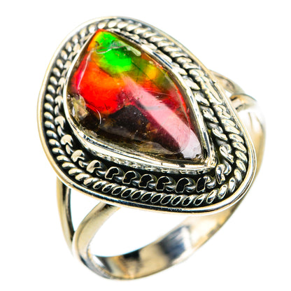 Ammolite Rings handcrafted by Ana Silver Co - RING80094