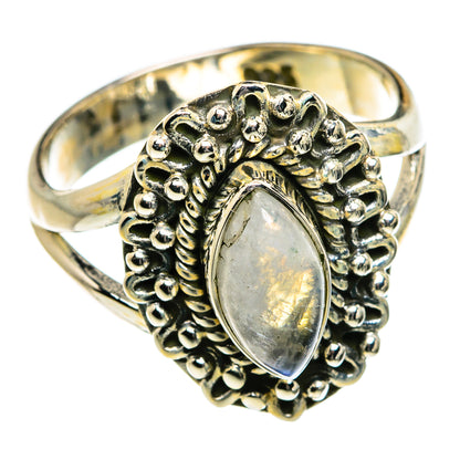 Rainbow Moonstone Rings handcrafted by Ana Silver Co - RING80100