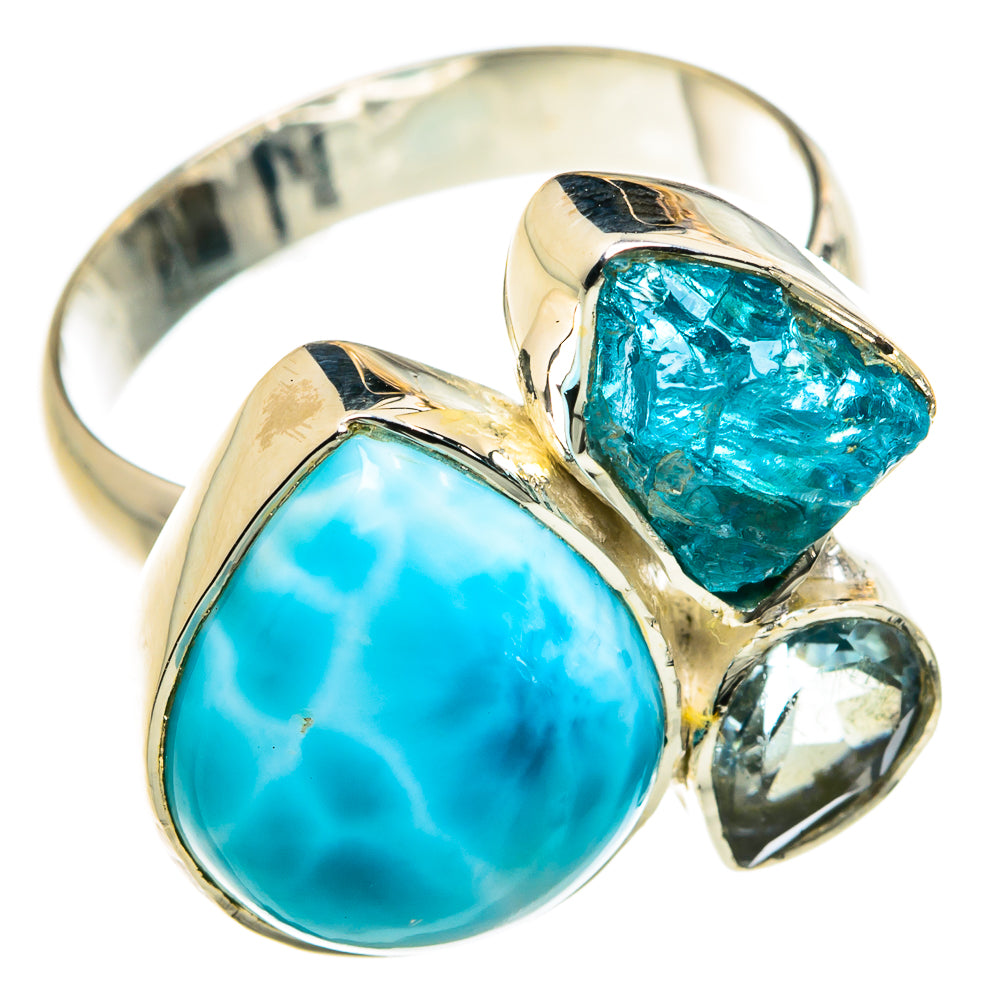 Larimar Rings handcrafted by Ana Silver Co - RING80111