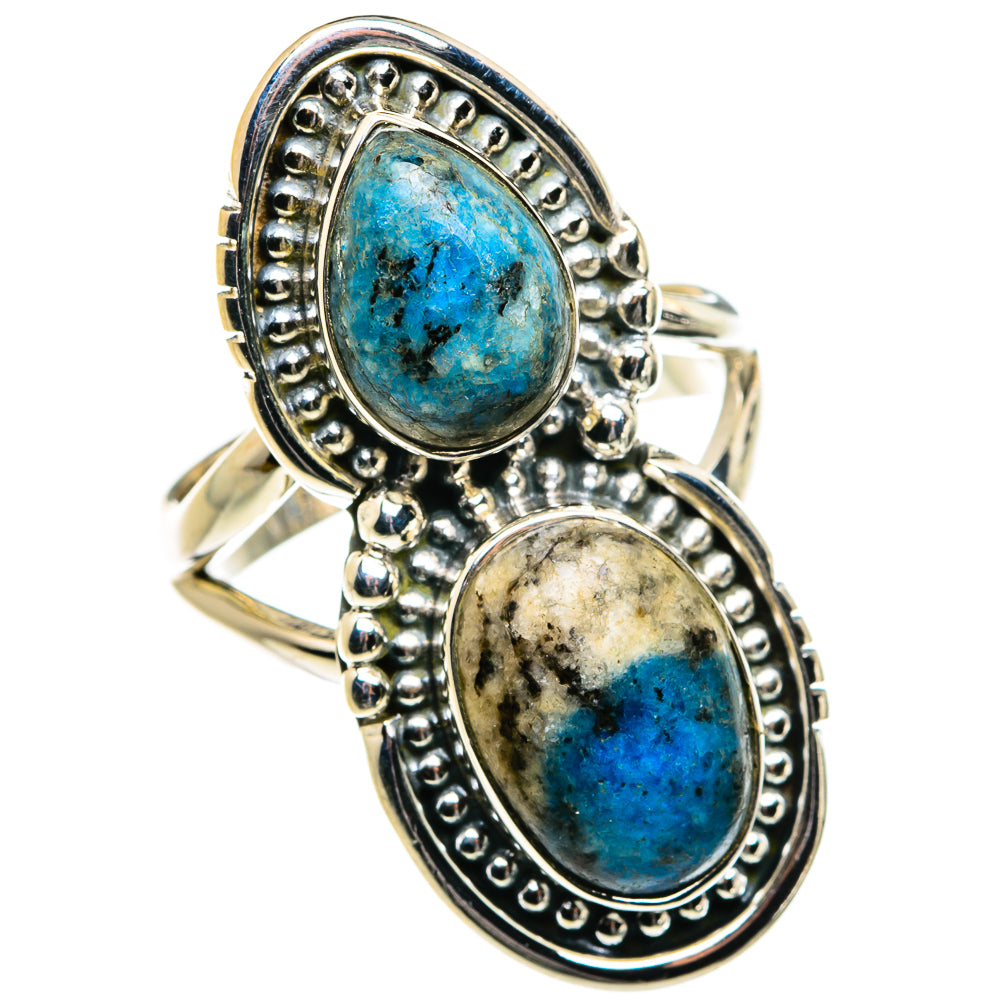 K2 Blue Azurite Rings handcrafted by Ana Silver Co - RING80112