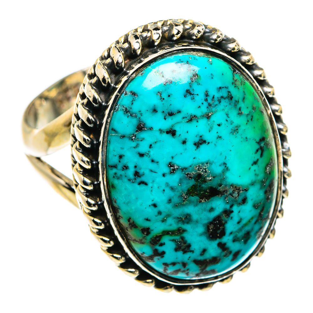 Tibetan Turquoise Rings handcrafted by Ana Silver Co - RING80113