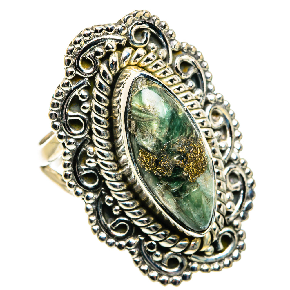Seraphinite Rings handcrafted by Ana Silver Co - RING80117