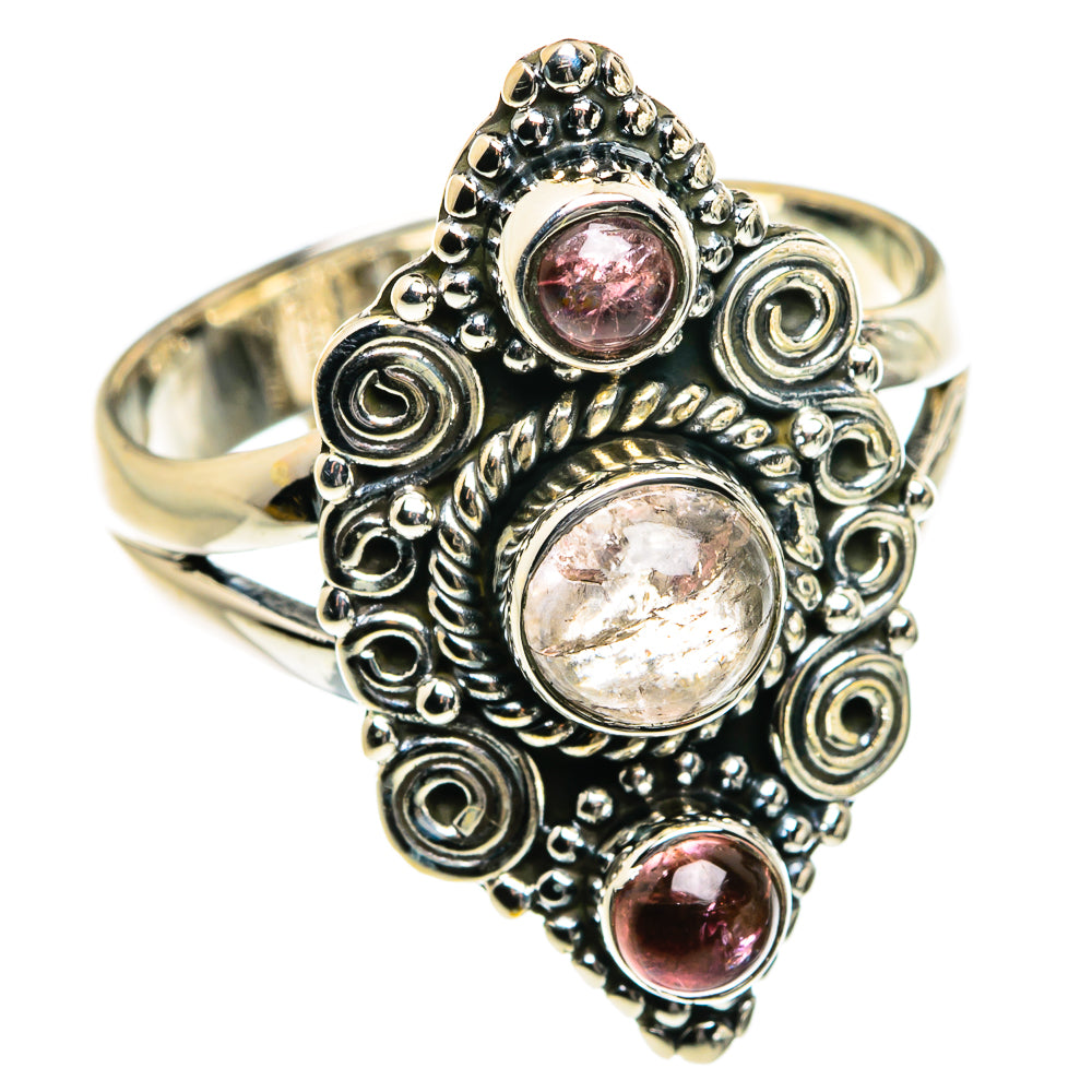 Rose Quartz Rings handcrafted by Ana Silver Co - RING80127