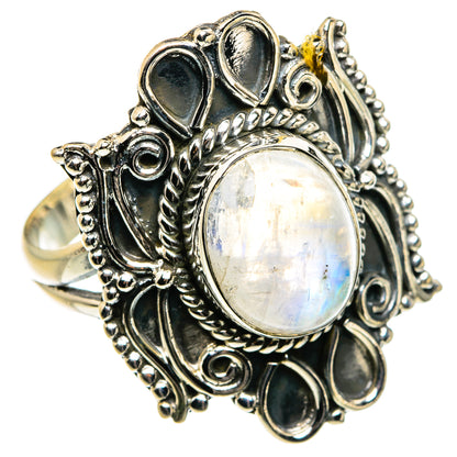Rainbow Moonstone Rings handcrafted by Ana Silver Co - RING80136