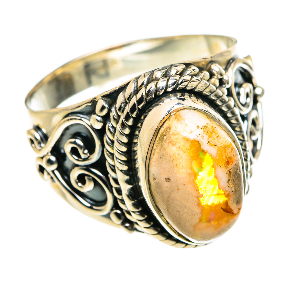 Mexican Fire Opal Rings handcrafted by Ana Silver Co - RING80138