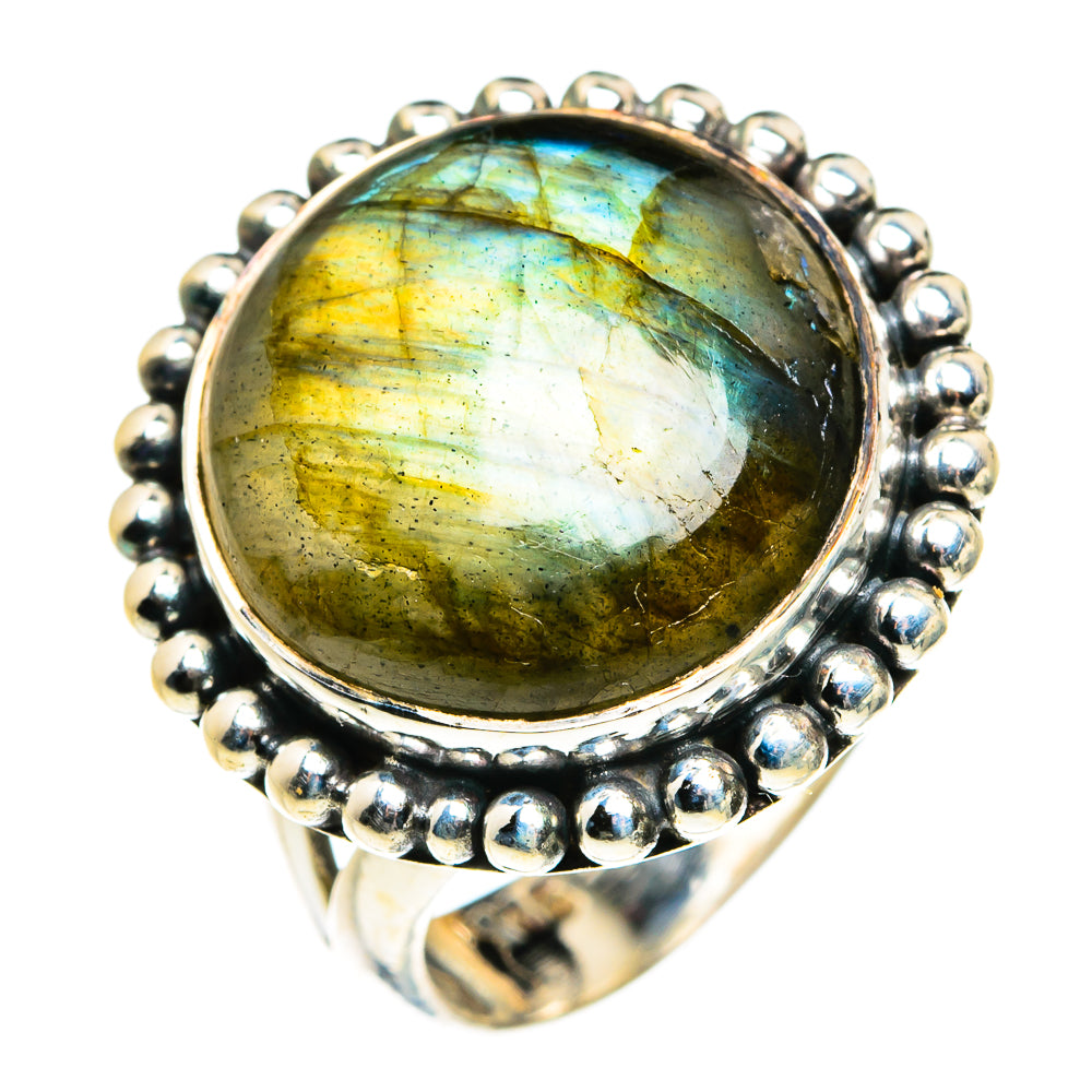 Labradorite Rings handcrafted by Ana Silver Co - RING80141