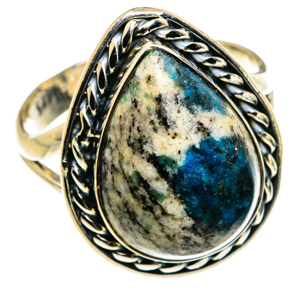 K2 Blue Azurite Rings handcrafted by Ana Silver Co - RING80145 - Photo 2