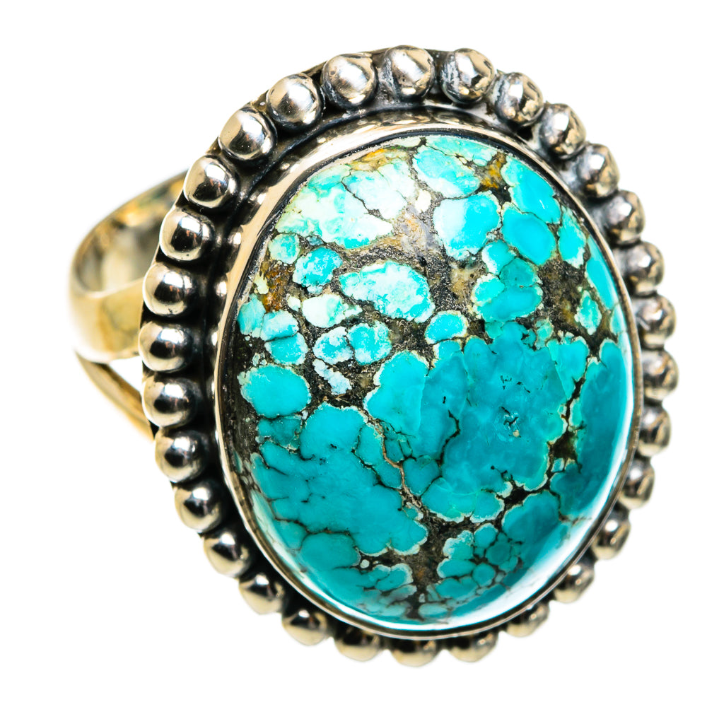 Tibetan Turquoise Rings handcrafted by Ana Silver Co - RING80146