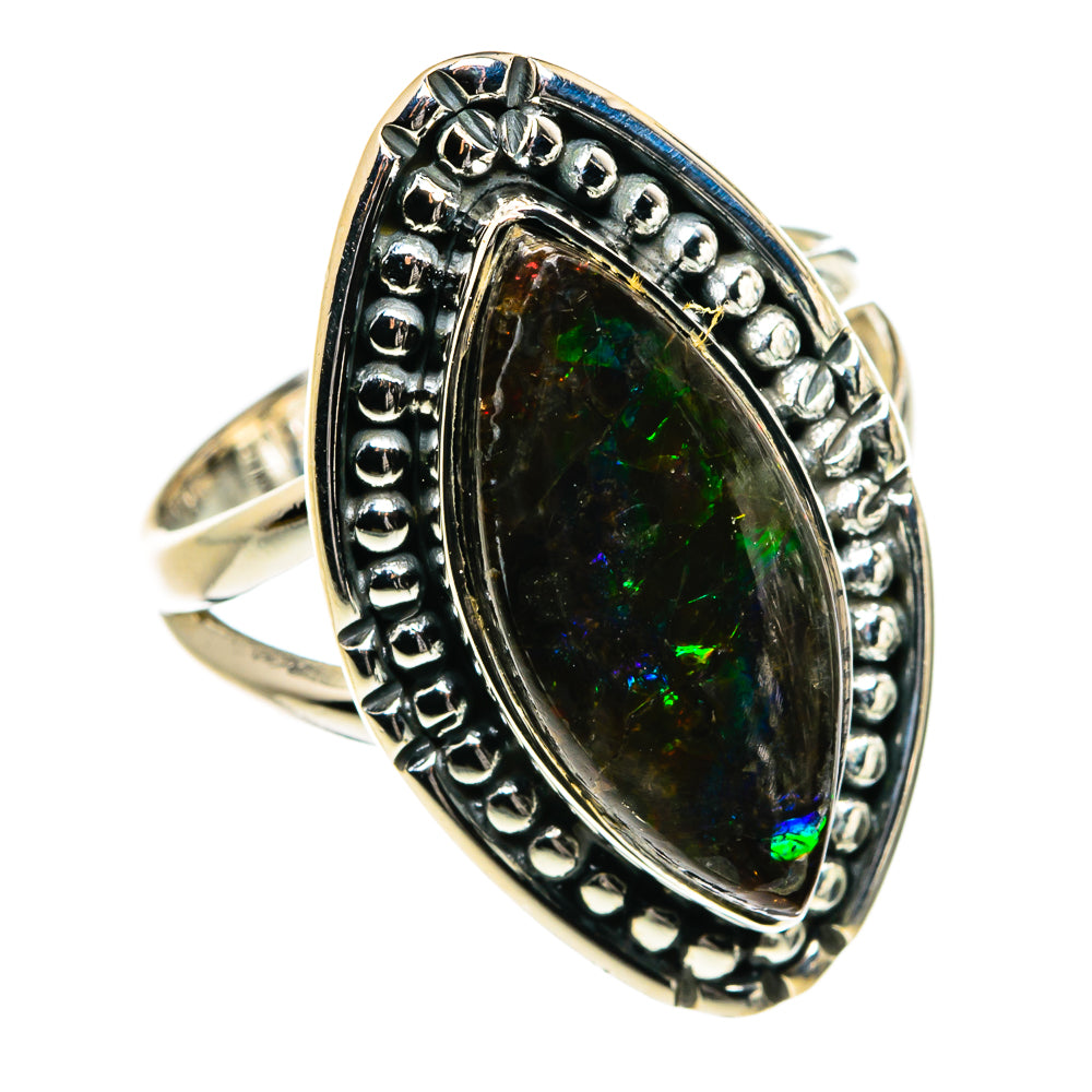 Ammolite Rings handcrafted by Ana Silver Co - RING80167