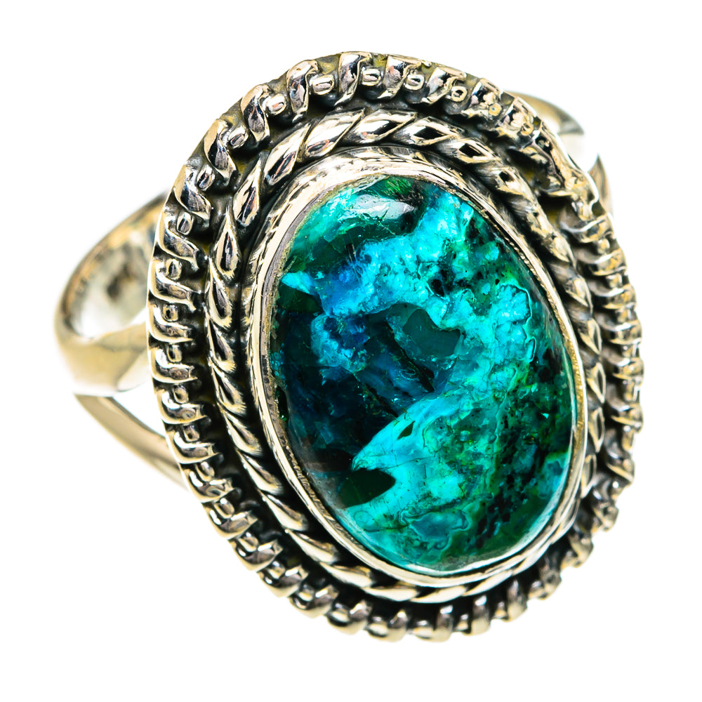 Malachite In Chrysocolla Rings handcrafted by Ana Silver Co - RING80171