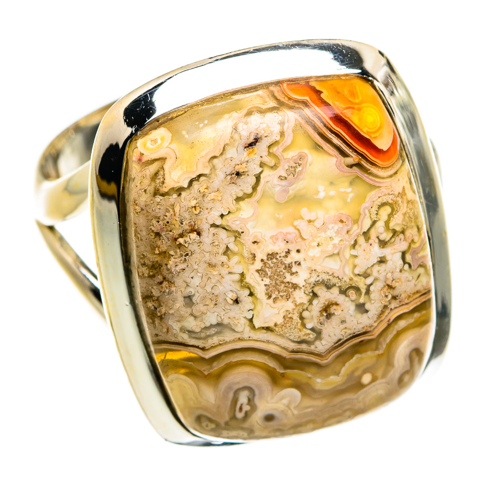 Laguna Lace Agate Rings handcrafted by Ana Silver Co - RING80191