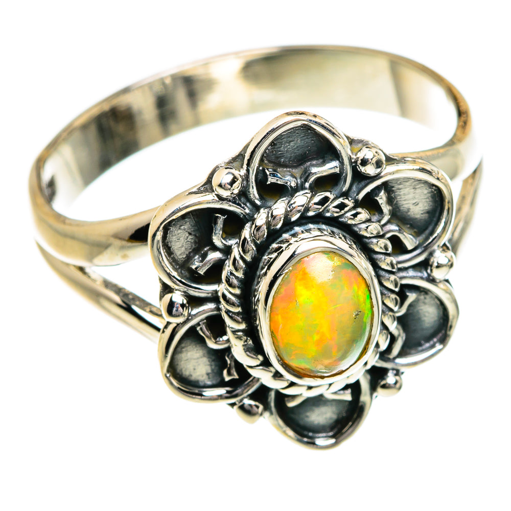 Ethiopian Opal Rings handcrafted by Ana Silver Co - RING80197