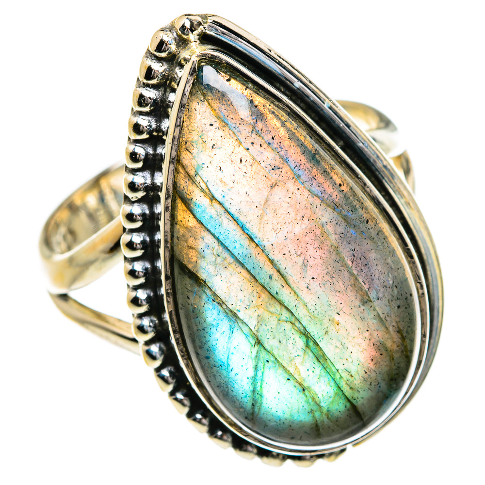 Labradorite Rings handcrafted by Ana Silver Co - RING80199