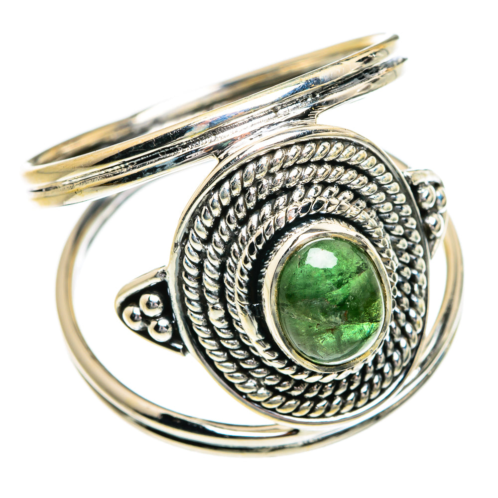 Green Tourmaline Rings handcrafted by Ana Silver Co - RING80205