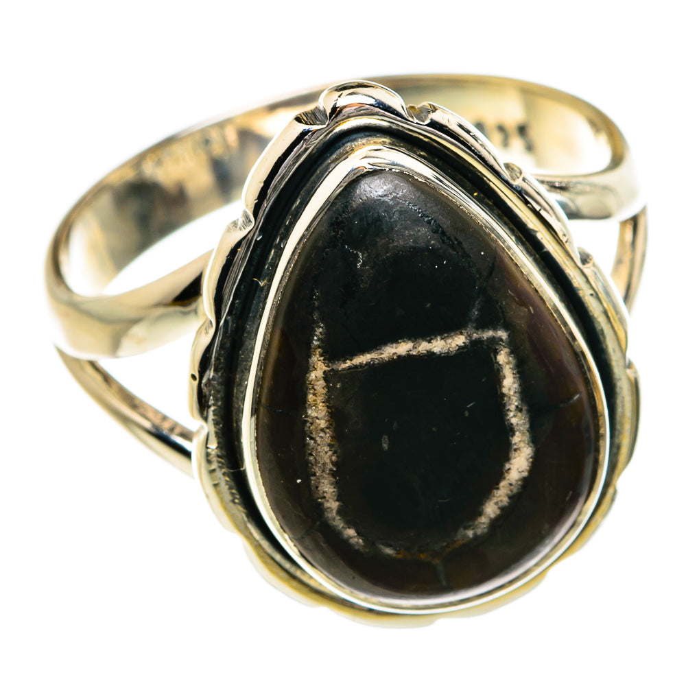 Septarian Geode Rings handcrafted by Ana Silver Co - RING80209 - Photo 2
