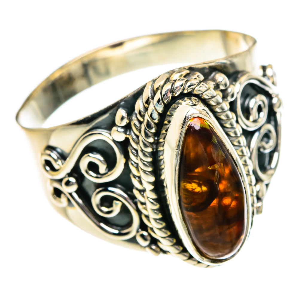 Mexican Fire Agate Rings handcrafted by Ana Silver Co - RING80211