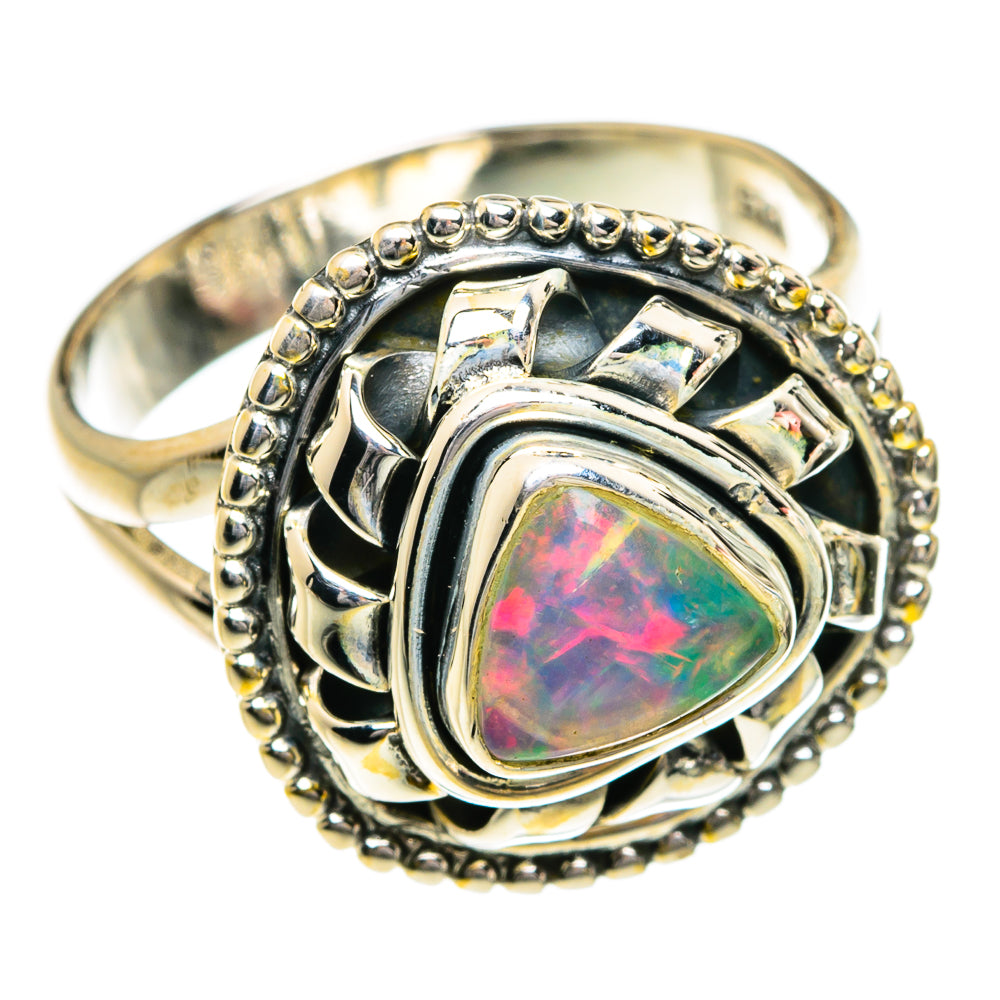 Ethiopian Opal Rings handcrafted by Ana Silver Co - RING80219
