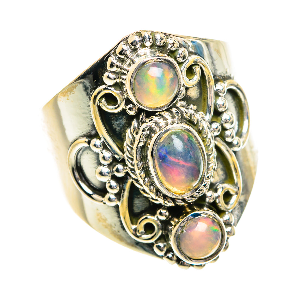 Ethiopian Opal Rings handcrafted by Ana Silver Co - RING80220