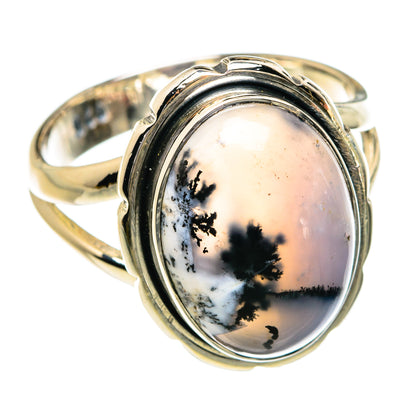 Dendritic Opal Rings handcrafted by Ana Silver Co - RING80242