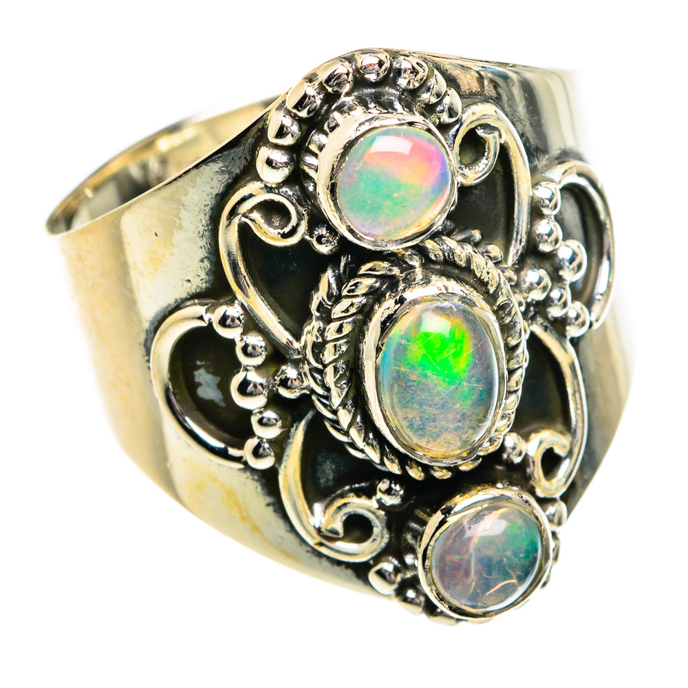 Ethiopian Opal Rings handcrafted by Ana Silver Co - RING80243