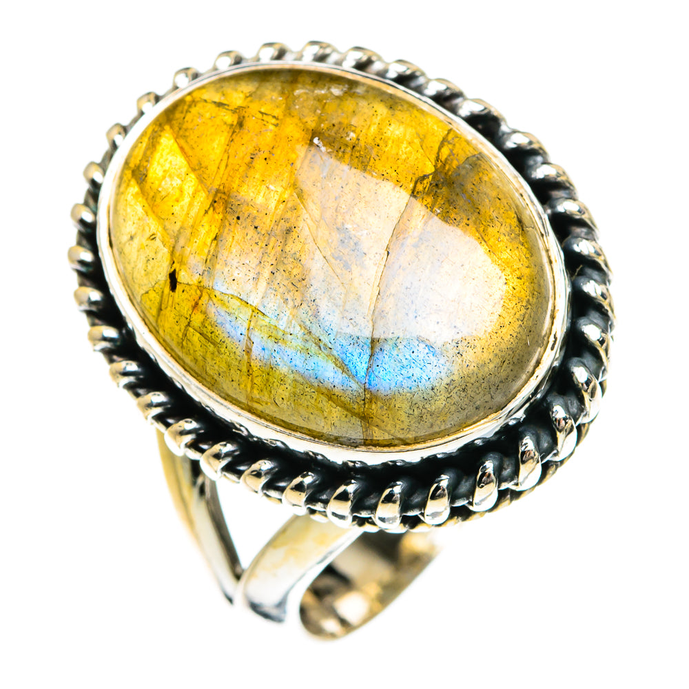 Labradorite Rings handcrafted by Ana Silver Co - RING80246