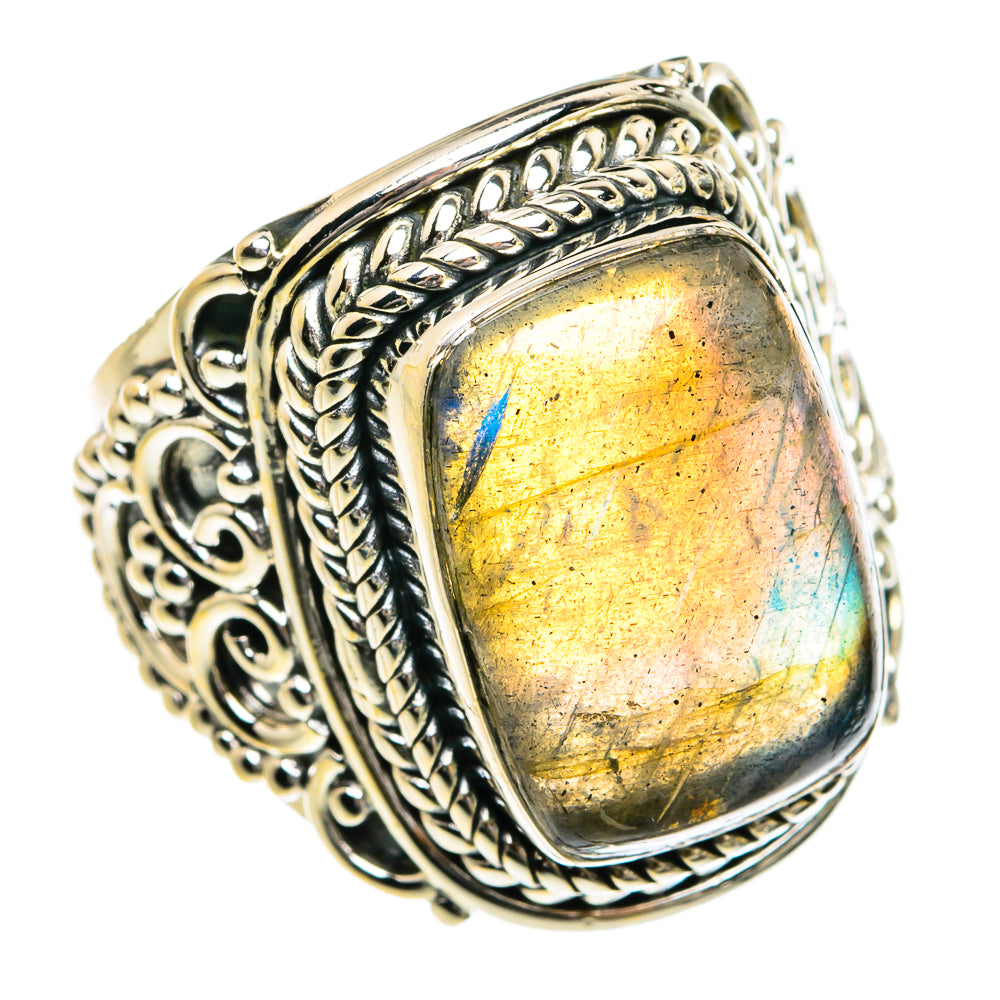 Labradorite Rings handcrafted by Ana Silver Co - RING80248
