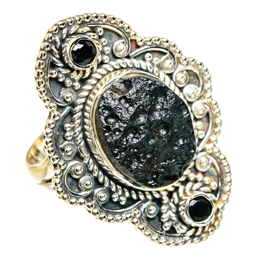 Tektite Rings handcrafted by Ana Silver Co - RING80266 - Photo 2