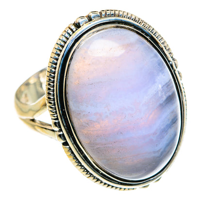 Blue Lace Agate Rings handcrafted by Ana Silver Co - RING80268