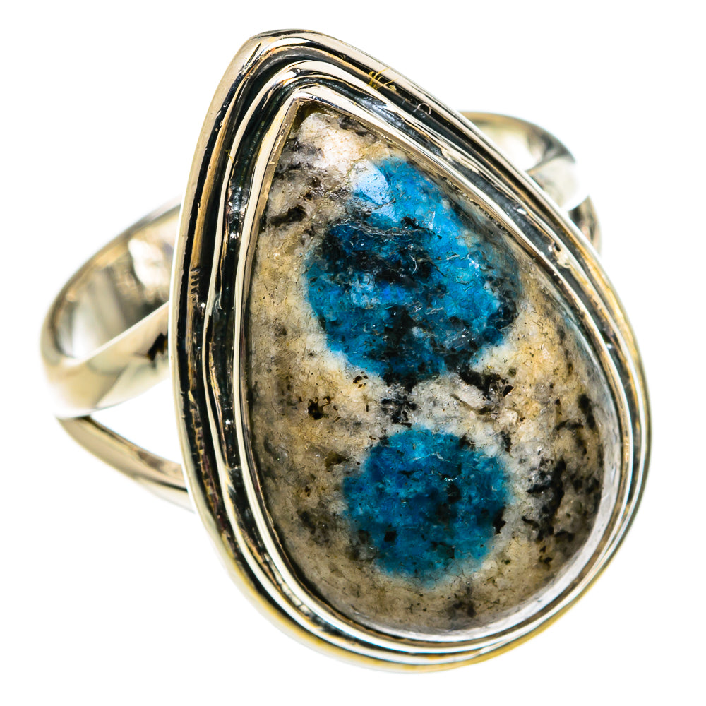 K2 Blue Azurite Rings handcrafted by Ana Silver Co - RING80275