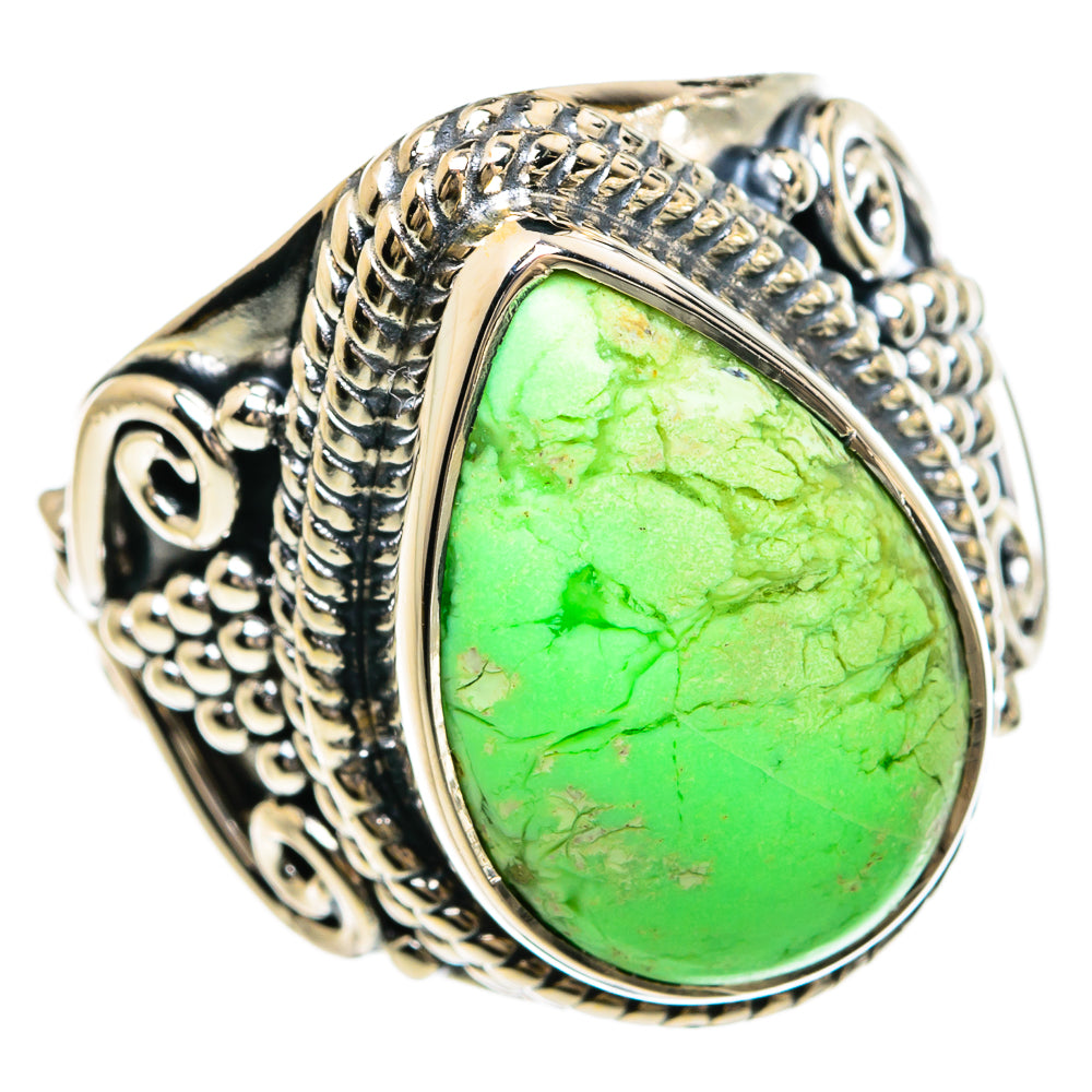Lemon Chrysoprase Rings handcrafted by Ana Silver Co - RING80278