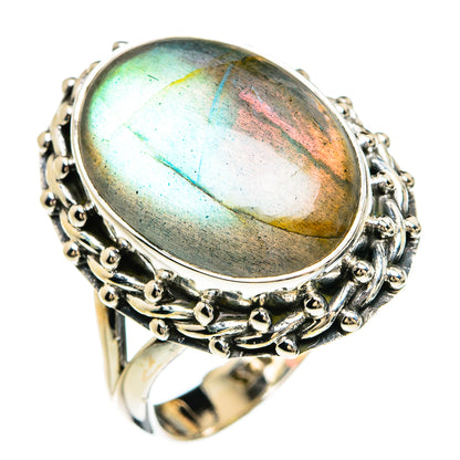 Labradorite Rings handcrafted by Ana Silver Co - RING80279