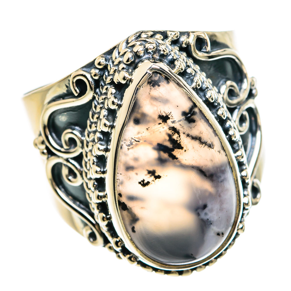 Dendritic Opal Rings handcrafted by Ana Silver Co - RING80297