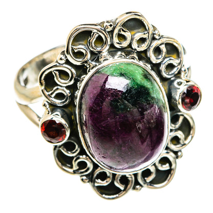 Ruby Zoisite Rings handcrafted by Ana Silver Co - RING80298