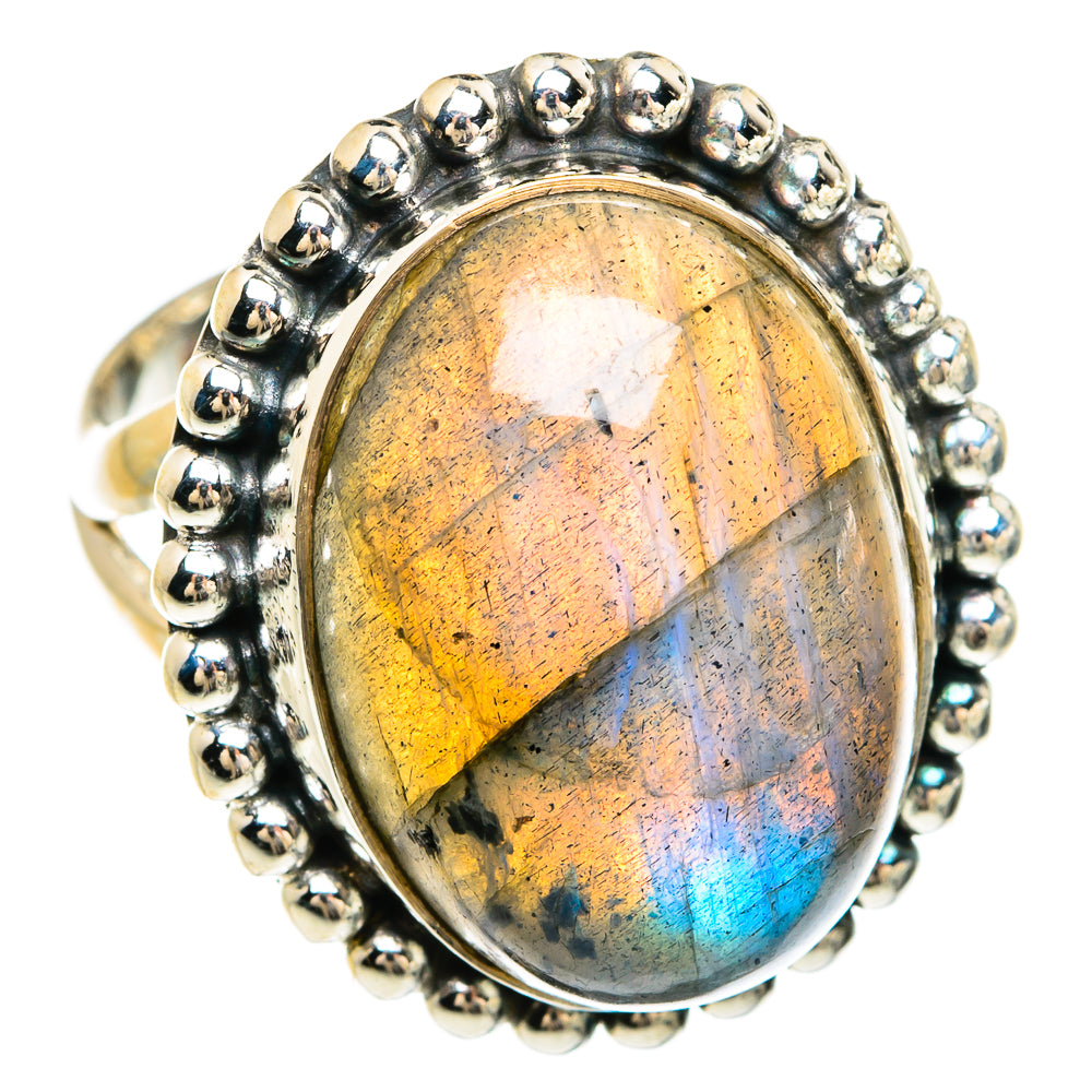 Labradorite Rings handcrafted by Ana Silver Co - RING80305