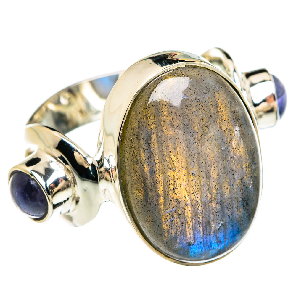 Labradorite Rings handcrafted by Ana Silver Co - RING80306