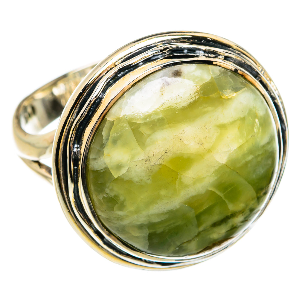 Australian Green Opal Rings handcrafted by Ana Silver Co - RING80311