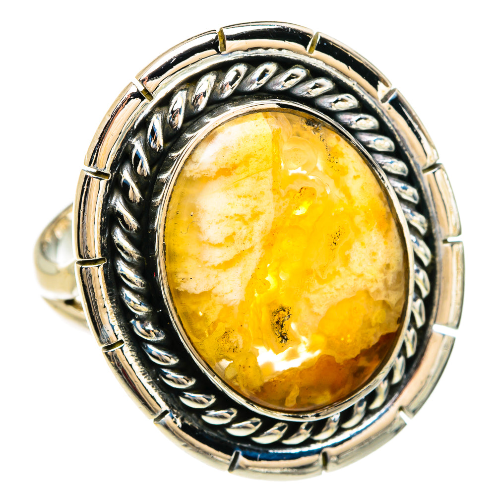 Plume Agate Rings handcrafted by Ana Silver Co - RING80318