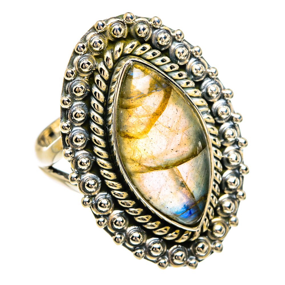 Labradorite Rings handcrafted by Ana Silver Co - RING80334