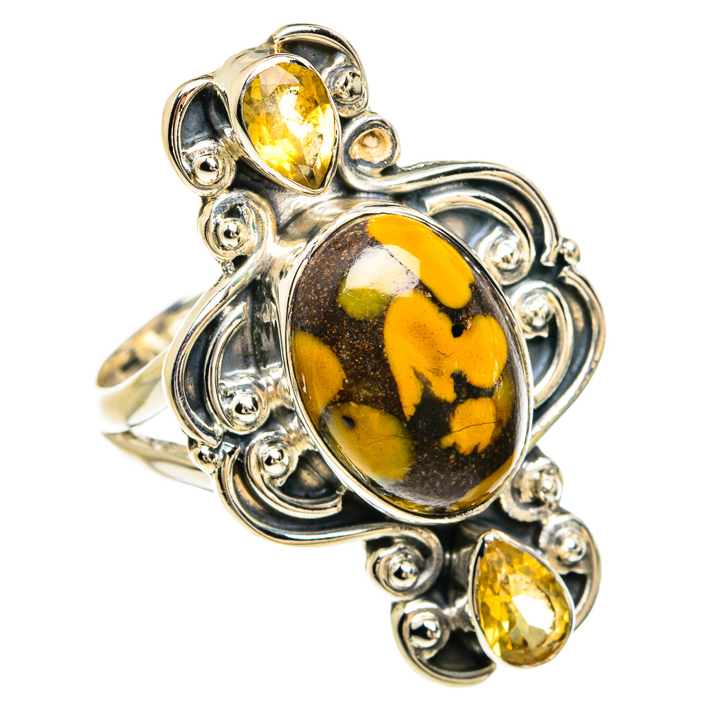 Peanut Wood Jasper Rings handcrafted by Ana Silver Co - RING80370