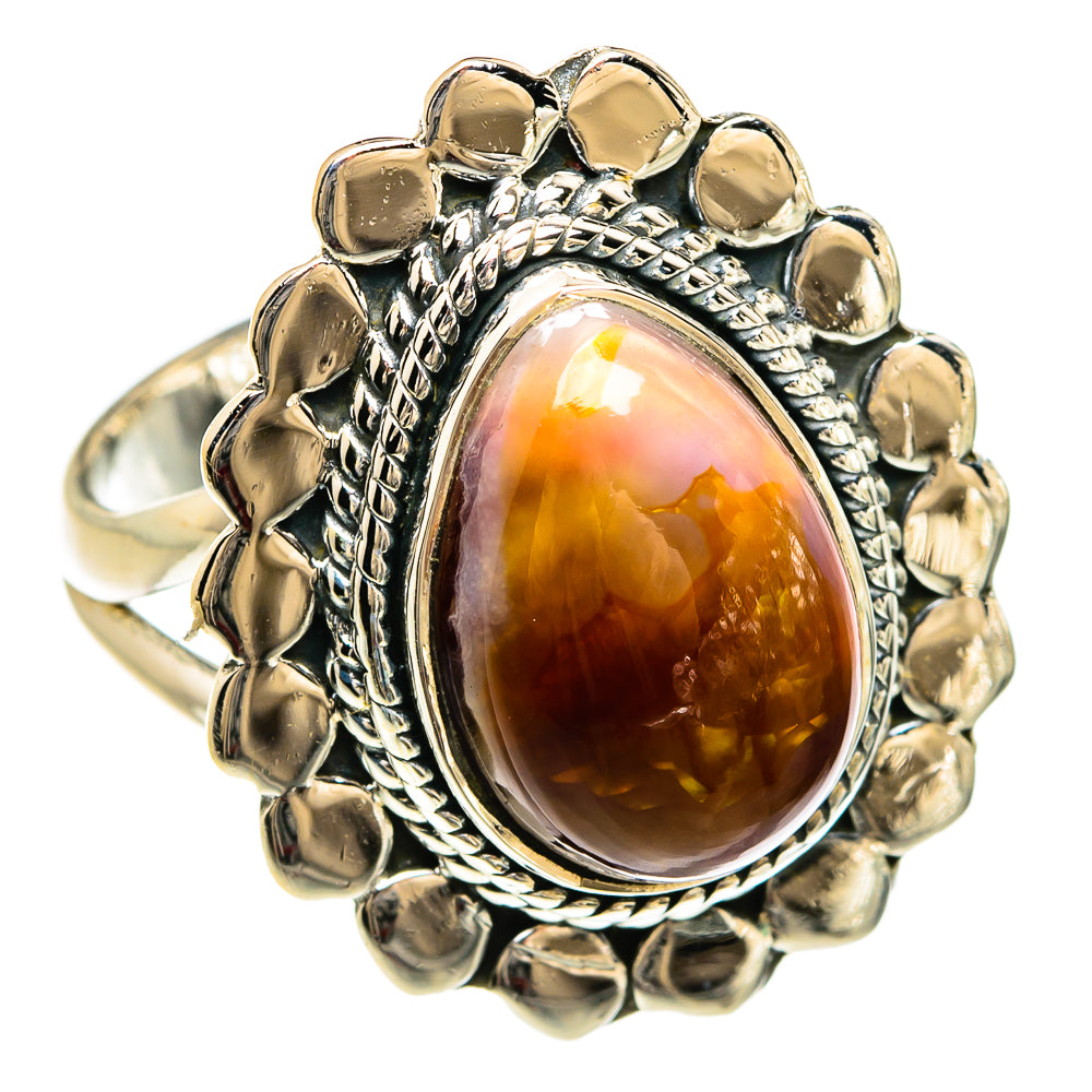 Mexican Fire Agate Rings handcrafted by Ana Silver Co - RING80399