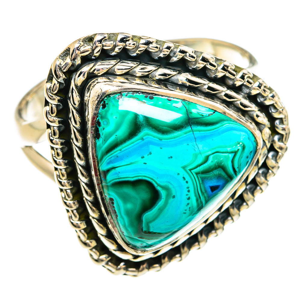 Malachite In Chrysocolla Rings handcrafted by Ana Silver Co - RING80419