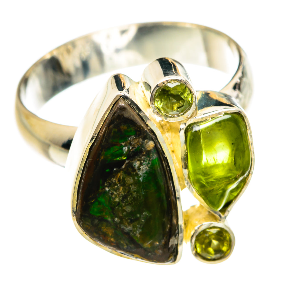 Ammolite Rings handcrafted by Ana Silver Co - RING80442