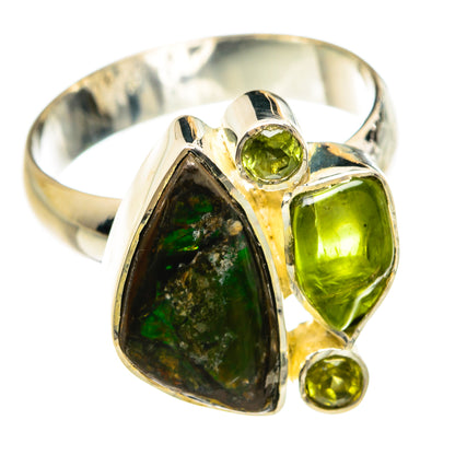 Ammolite Rings handcrafted by Ana Silver Co - RING80442