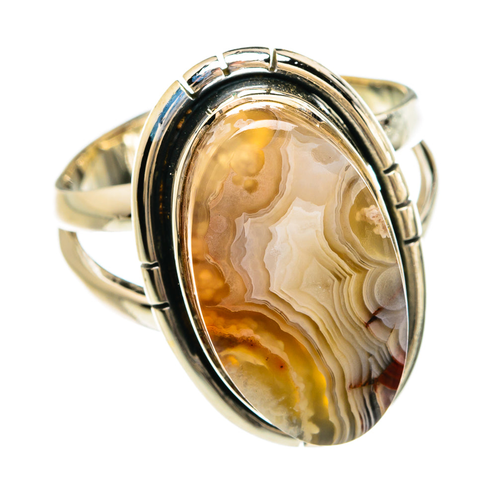 Laguna Lace Agate Rings handcrafted by Ana Silver Co - RING80447