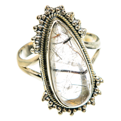 Tourmalinated Quartz Rings handcrafted by Ana Silver Co - RING80453