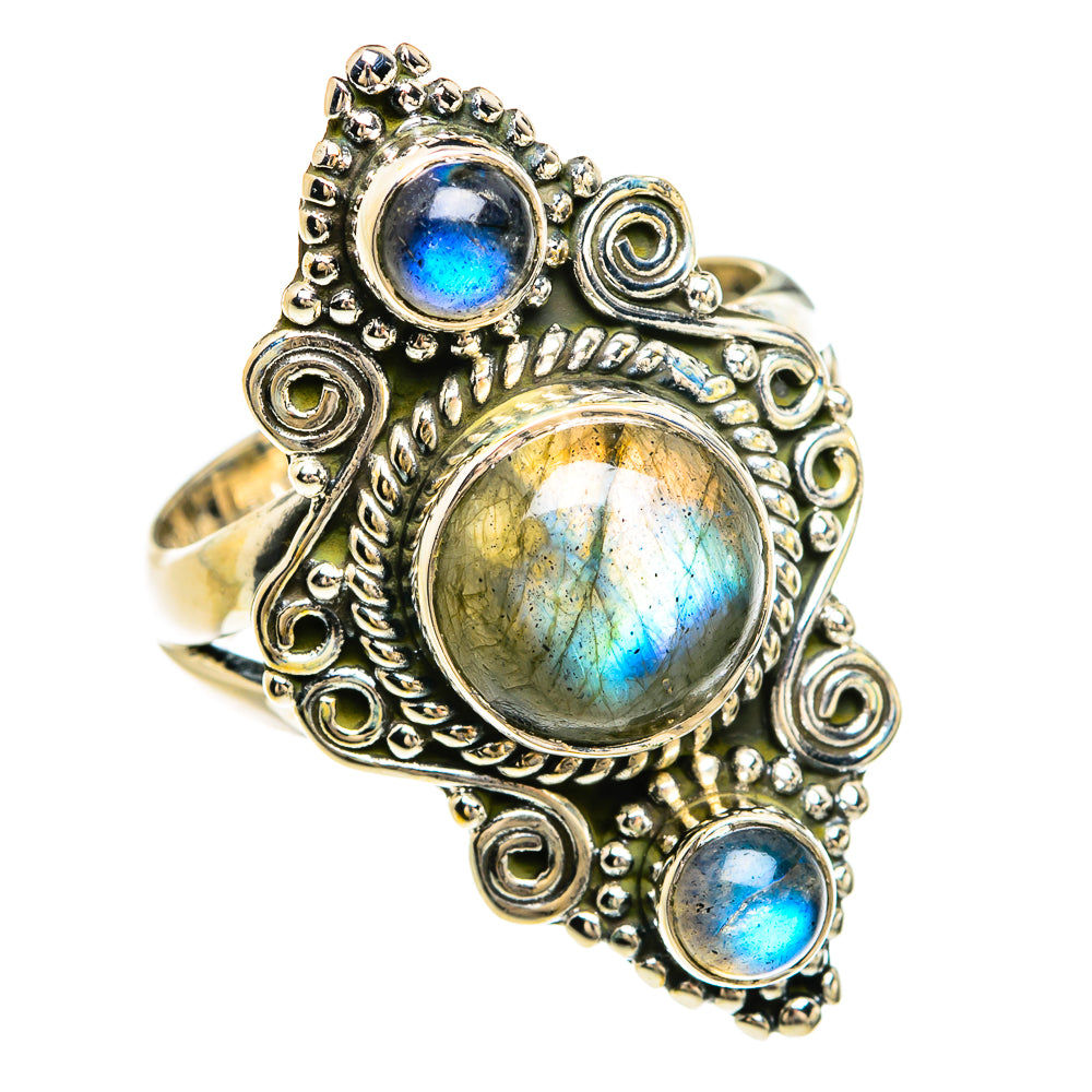 Labradorite Rings handcrafted by Ana Silver Co - RING80462