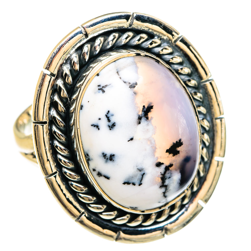 Dendritic Opal Rings handcrafted by Ana Silver Co - RING80480
